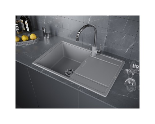 Кухонная мойка Paulmark Flugen серый металлик PM217850-GRM