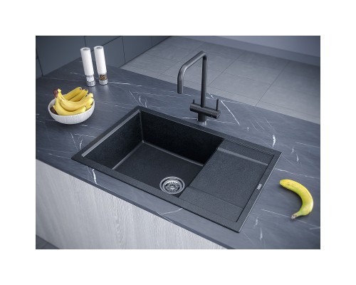 Кухонная мойка Paulmark Verlass черный металлик PM317850-BLM
