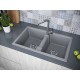 Кухонная мойка Paulmark Zwilling серый металлик PM238150-GRM