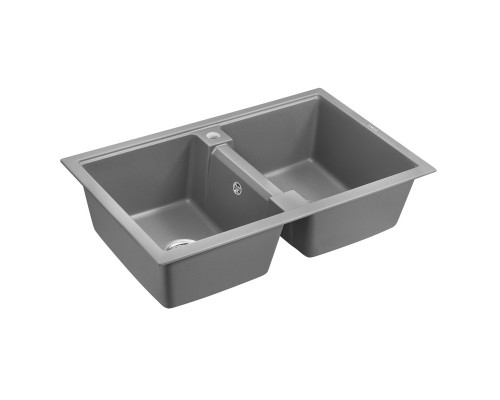 Кухонная мойка Paulmark Zwilling серый металлик PM238150-GRM Кухонная мойка Paulmark Zwilling серый металлик PM238150-GRM