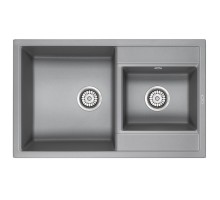 Кухонная мойка Paulmark Tandem серый металлик PM238250-GRM