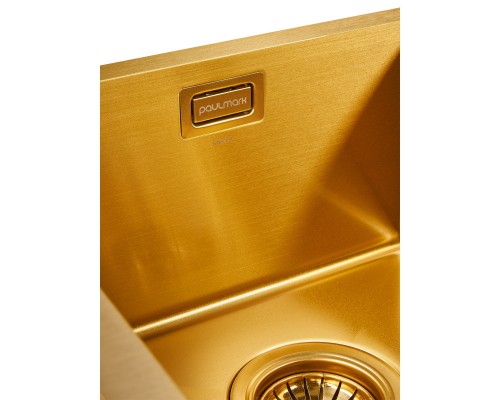Кухонная мойка Paulmark Klein золотой матовый PM202344-BG