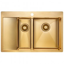 Кухонная мойка Paulmark Union золотой матовый PM537851-BGR