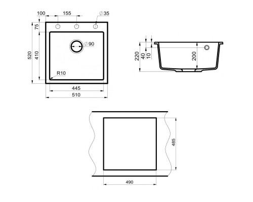 Кухонная мойка Point Арбель белый PN3001W