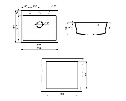 Кухонная мойка Point Бинга белый PN3003W