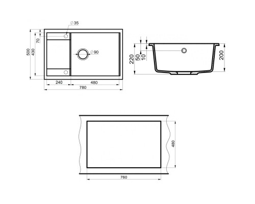 Кухонная мойка Point Велета белый PN3002W