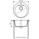 Кухонная мойка Polygran Atol-520 белый хлопок 627451