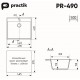 Кухонная мойка Practik белый PR-490-001