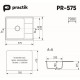 Кухонная мойка Practik белый PR-575-001