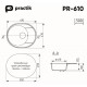 Кухонная мойка Practik белый PR-610-001