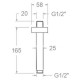 Потолочный кронштейн 165 мм Ramon Soler BVK15NM