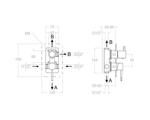 Смеситель для ванны Ramon Soler Odisea 391513SOC