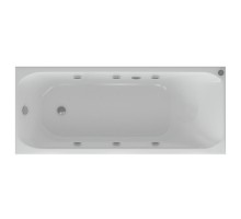 Акриловая гидромассажная ванна 150x70 см пневматическое управление премиум форсунки Aquatek Альфа-150