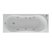 Акриловая гидромассажная ванна 170x70 см пневматическое управление плоские форсунки Aquatek Афродита-170