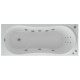 Акриловая гидромассажная ванна 170x70 см пневматическое управление плоские форсунки Aquatek Афродита-170