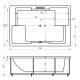 Акриловая гидромассажная ванна 190x130 см пневматическое управление плоские форсунки+спинной массаж 12 форсунок Aquatek Дорадо