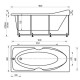 Акриловая гидромассажная ванна 180x80 см пневматическое управление стандартные форсунки Aquatek Европа