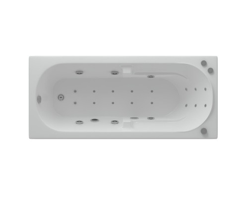 Акриловая гидромассажная ванна 170x75 см пневматическое управление стандартные форсунки Aquatek Лея