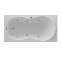 Акриловая гидромассажная ванна 180x90 см пневматическое управление плоские форсунки Aquatek Мартиника