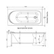 Акриловая ванна 159,3x68,8 см Aquanet Nord 00205533