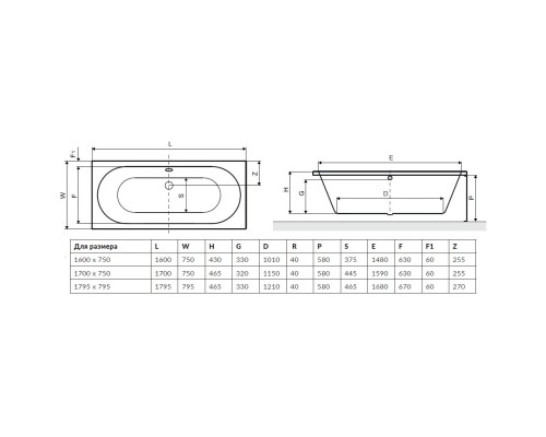 Акриловая ванна 179,5x79,5 см Excellent Oceana WAEX.OCE18WH Elit-san.ru