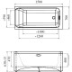 Акриловая ванна 150x70 см Radomir Агата 2-01-0-0-1-224P