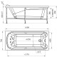 Акриловая ванна 160x70 см Radomir Ларедо 1-01-0-0-1-028