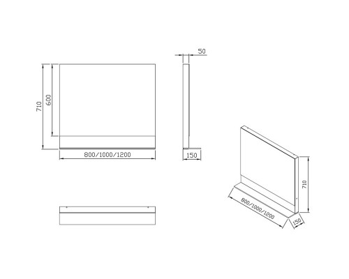 Зеркало 80x71 см орех Ravak Formy 800 X000001049