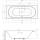 Акриловая ванна 180x79 см Besco Vitae WAV-180-PK