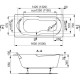 Акриловая ванна 150x70 см Vagnerplast Nymfa VPBA157NYM2E-04