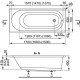 Акриловая ванна 170x70 см Vagnerplast Kasandra VPBA177KAS2X-04