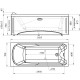 Акриловая ванна 168,5x70 см Radomir Ларедо 1-01-0-0-1-029
