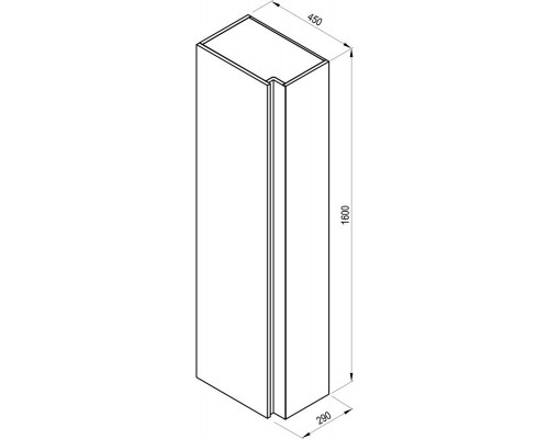 Пенал подвесной белый глянец L/R  Ravak SB 10° 450 X000000751