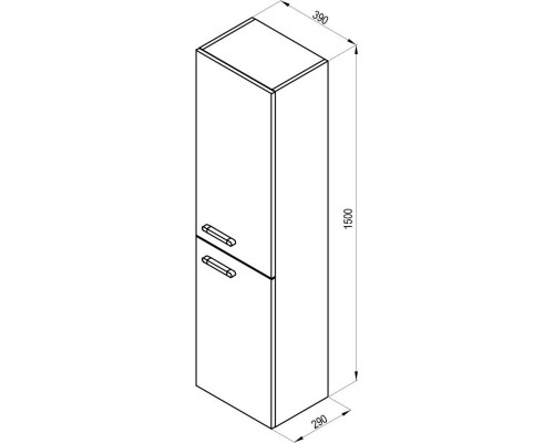 Пенал подвесной белый глянец Ravak SB Chrome 390 L X000000542