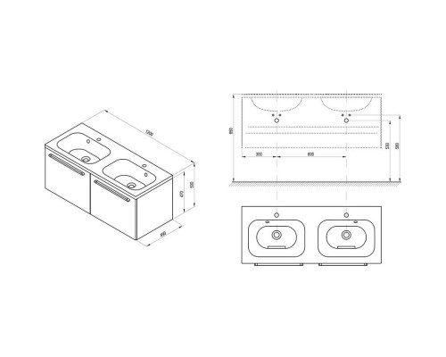 Тумба белый глянец 120 см Ravak SD Chrome 1200 X000000536