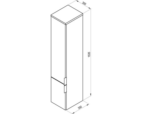 Пенал подвесной белый глянец Ravak SB Rosa II 350 X000001496