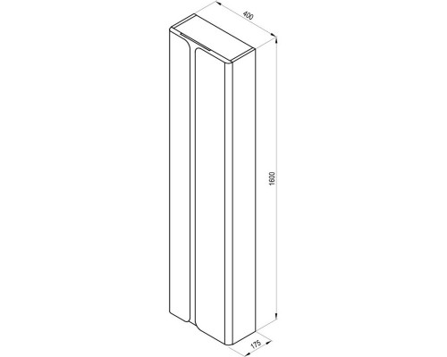 Пенал подвесной белый глянец/графит L/R Ravak SB Balance 400 X000001374