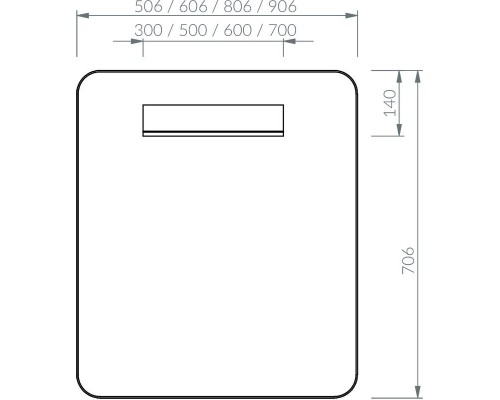 Зеркало 50,6x70,6 см белый Ravak Strip I X000001565