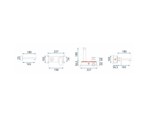 Смеситель для раковины без донного клапана Rea Hyper  REA-B2059