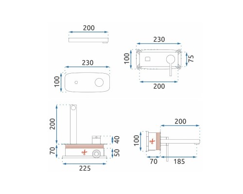 Смеситель для раковины без донного клапана Rea Oval REA-B5124