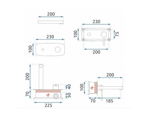 Смеситель для раковины без донного клапана Rea Oval REA-B8860