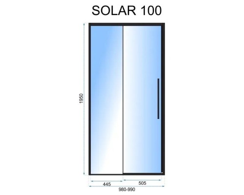 Душевая дверь 99 см Rea Solar REA-K6547 прозрачное