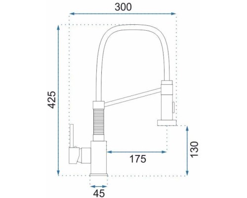 Смеситель для кухни Rea Spring REA-B4804 Смеситель для кухни Rea Spring REA-B4804