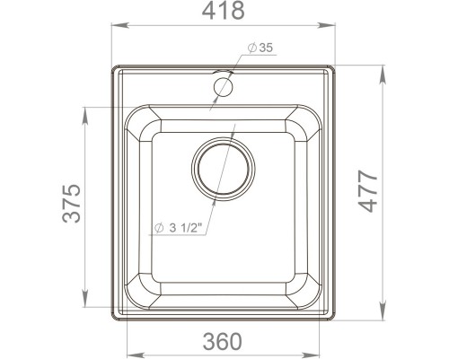 Кухонная мойка Reflection Quadra белый RF0243WH