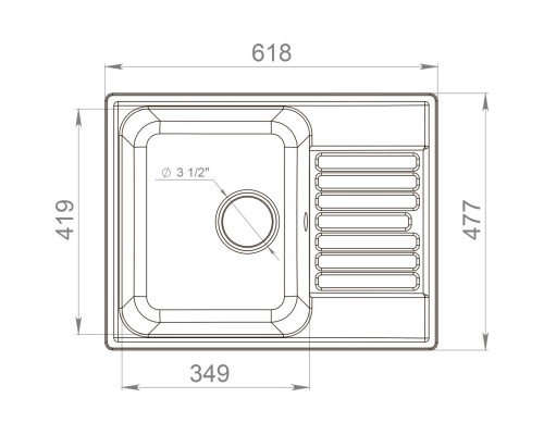 Кухонная мойка Reflection Prima черный RF0460BL