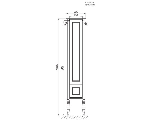 Пенал напольный дуб молочный L Roca America Evolution L ZRU9302947