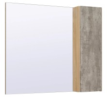 Зеркальный шкаф 85x75 см дуб/серый камень L/R Runo Мальта 00-00001104
