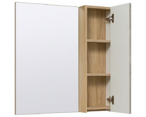 Зеркальный шкаф 85x75 см дуб/серый камень L/R Runo Мальта 00-00001104