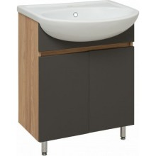 Тумба дуб/графит 59,5 см Runo Лада 00-00001165