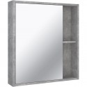 Зеркальный шкаф 60x65 см серый бетон L/R Runo Эко 00-00001186
